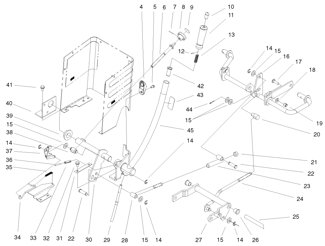 Lift Lever & Hoc Assembly