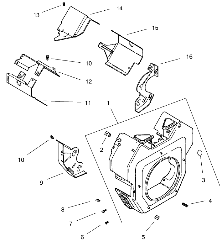 Group 6-Blower Housing & Baffles (ch25s 68606 Kohler)