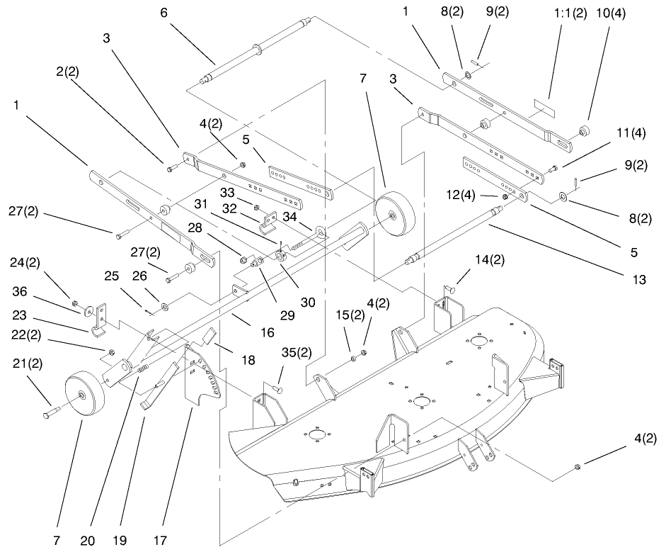 Deck Suspension Assembly