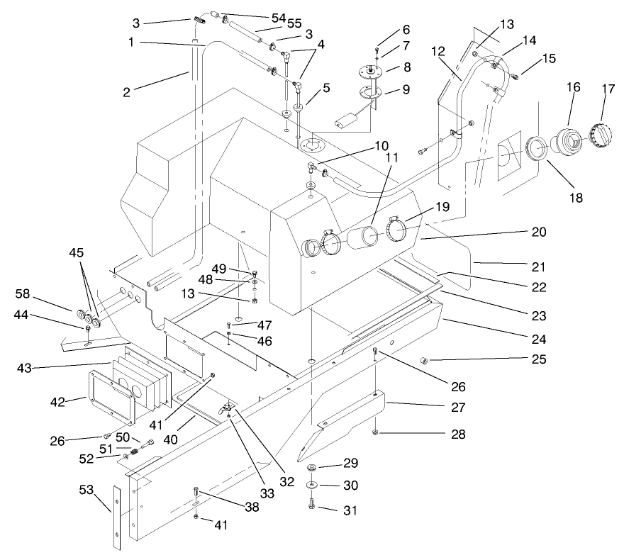 Fuel Tank & Lower Body Assembly