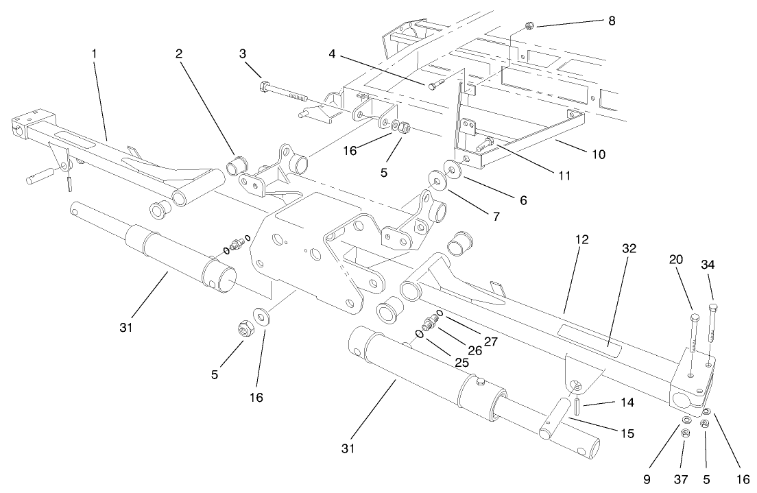 No. 2 & 3 Lift Arms Assembly