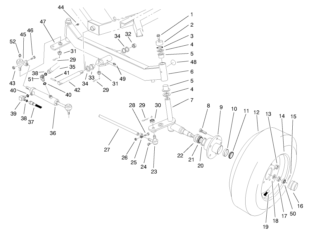Steering Axle (model No. 03706 Only)