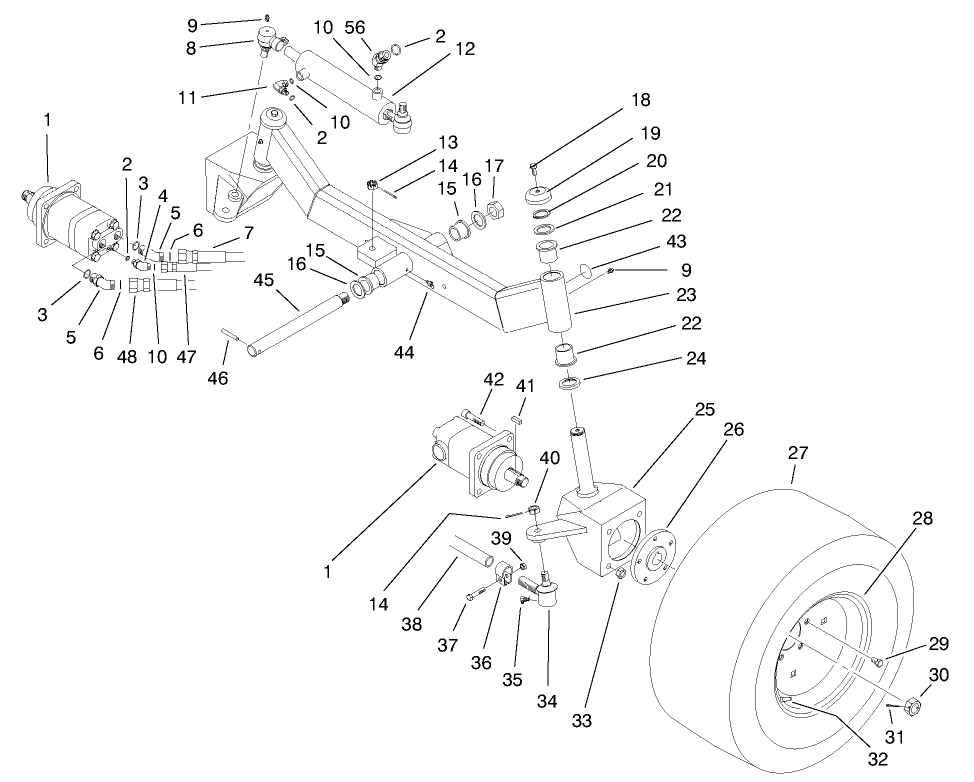 Steering Axle (model No. 03707 Only)