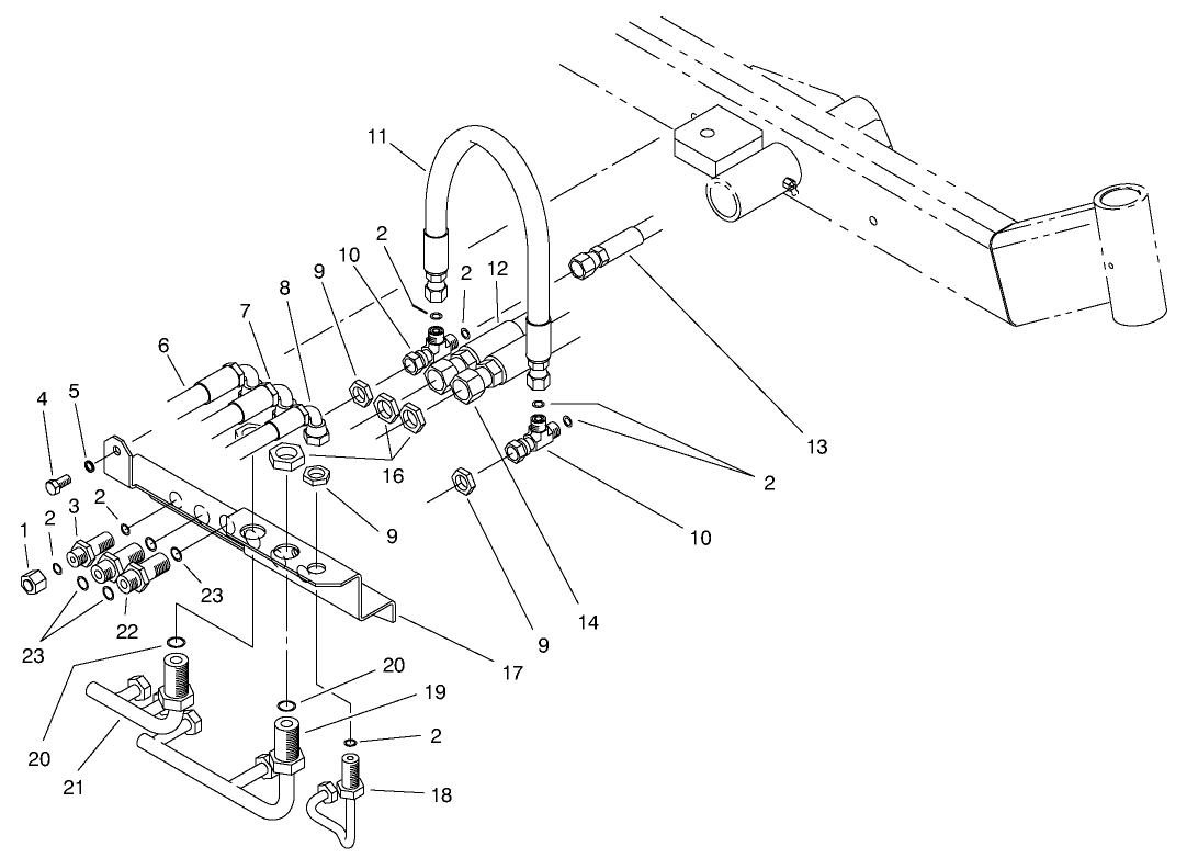Rear Axle Plumbing Assembly (model No. 03707 Only)