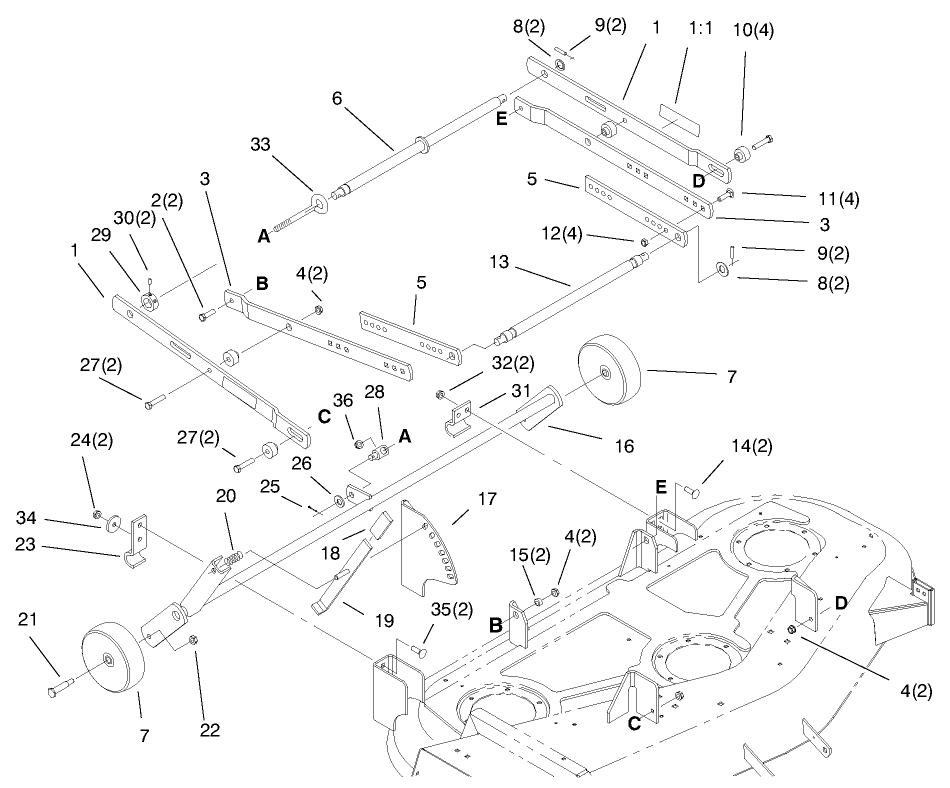 Deck Suspension Assembly