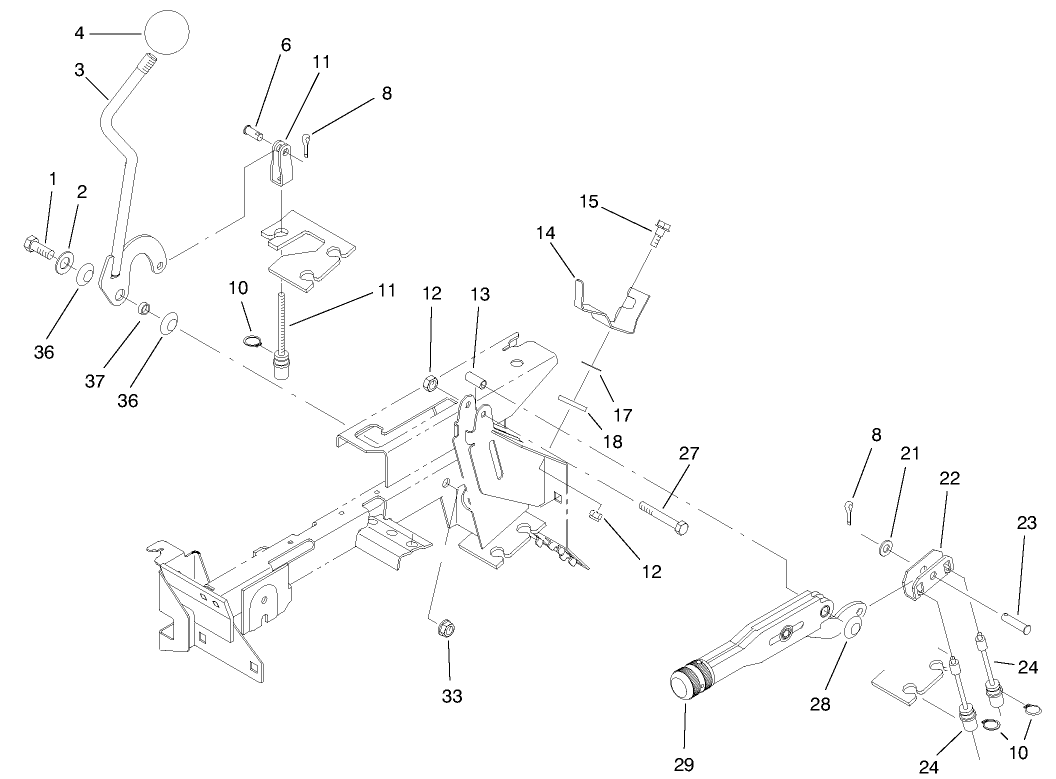 DIFFERENTIAL LOCK & PARKING BRAKE ASM