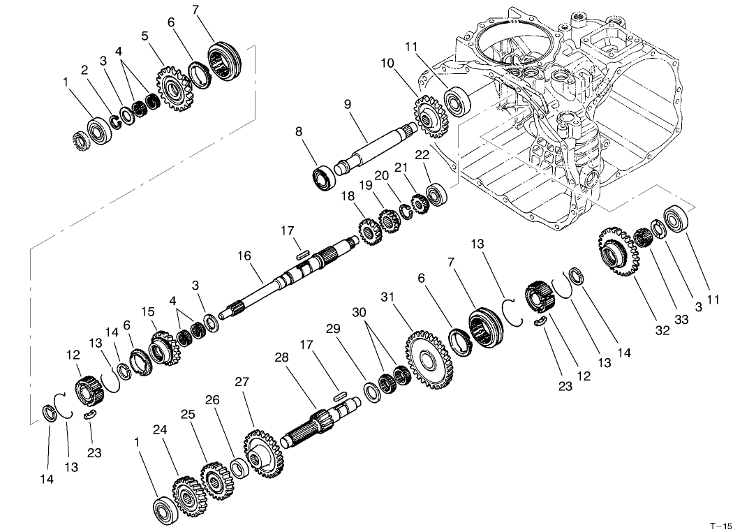 TRANSAXLE GEAR SHAFTS ASM