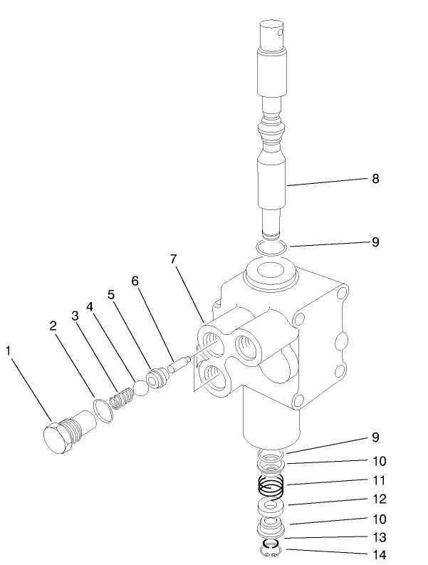 LIFT CONTROL VALVE ASM NO. 43-1950
