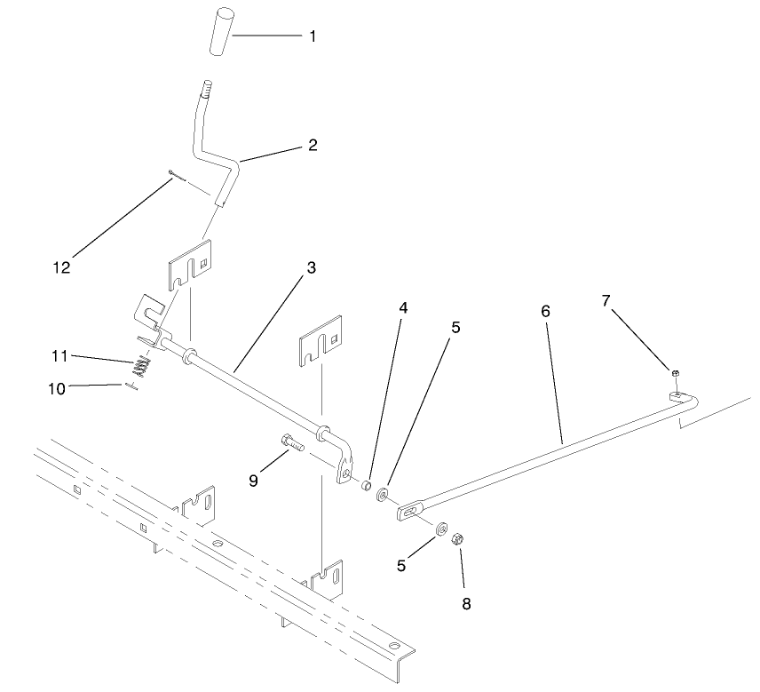 REMOTE HYDRAULICS CONTROL LEVER & LINKAGE (MODEL 07200TC)