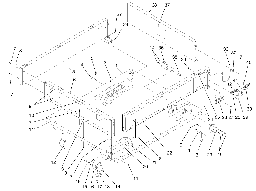 BED & BED SIDE ASM (MODEL 07202)