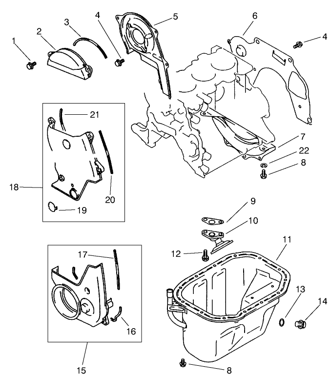 COVERS & OIL PAN ASM