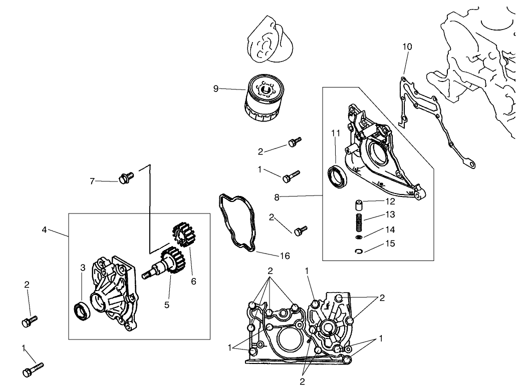 OIL PUMP & FILTER ASM