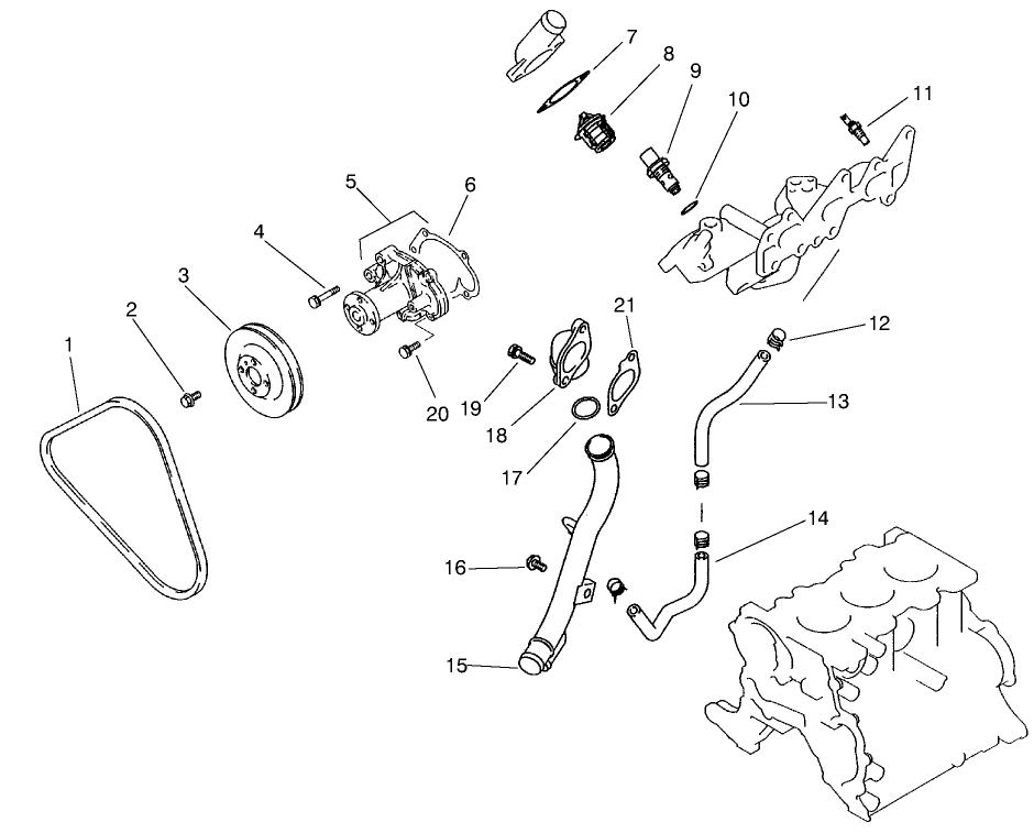 WATER PUMP & THERMOSTAT ASM