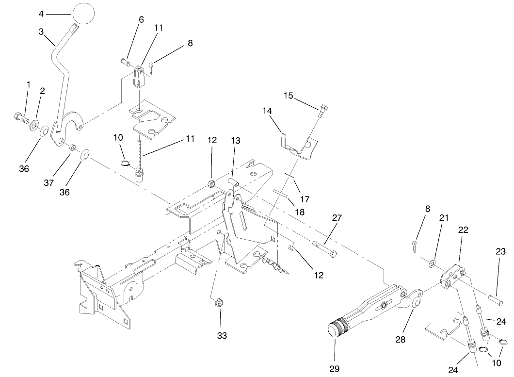 Differential Lock & Parking Brake Assembly
