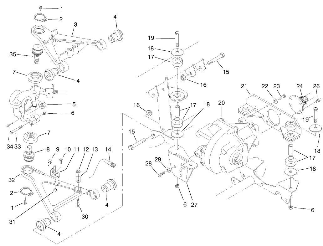Front Suspension Control Arm Assembly