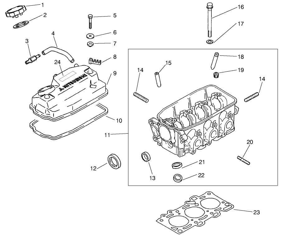 Rocker Cover & Cylinder Head Assembly