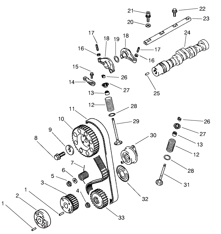 Camshaft & Valves Assembly