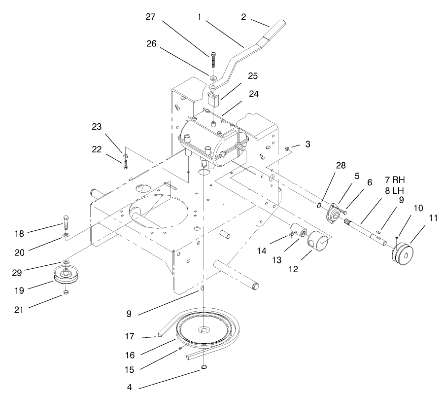 Transmissino And Idler Pulley Assembly