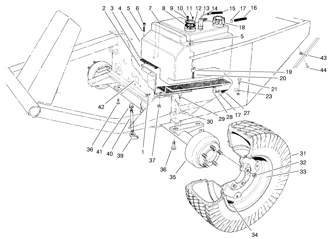 Front Axle & Fuel Tank Assembly