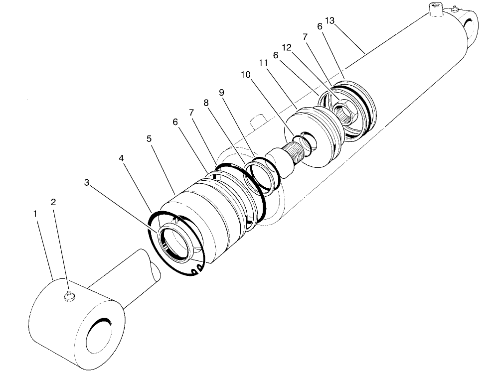 Hydraulic Lift Cylinder Assembly No. 62-4250 (2-1/2