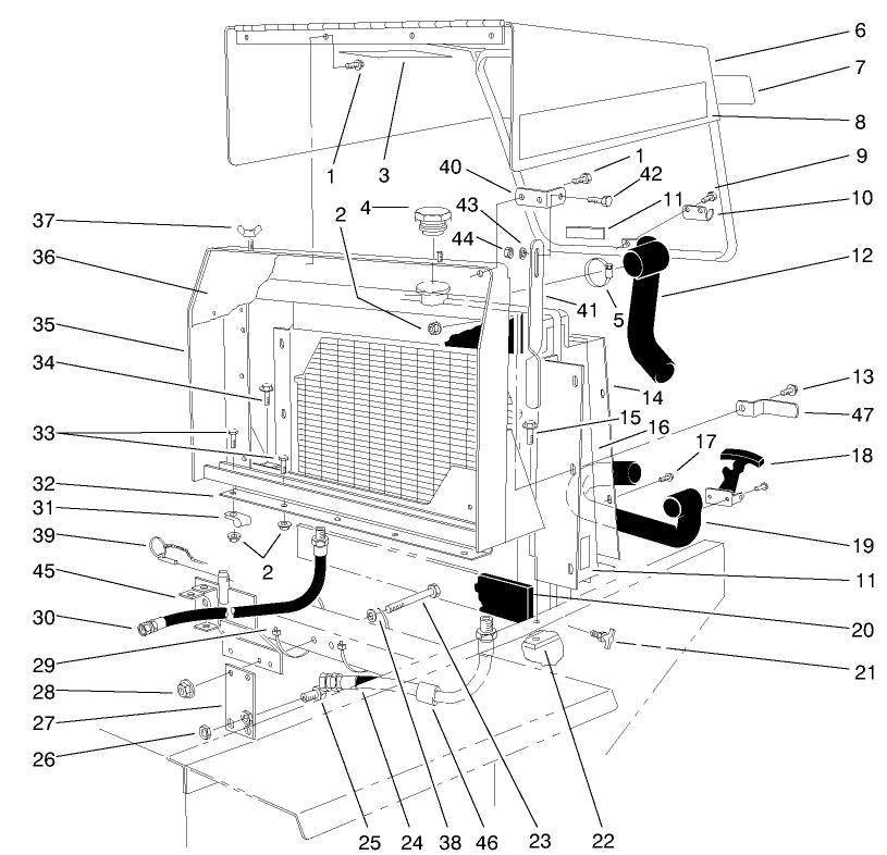 Radiator & Hood Assembly