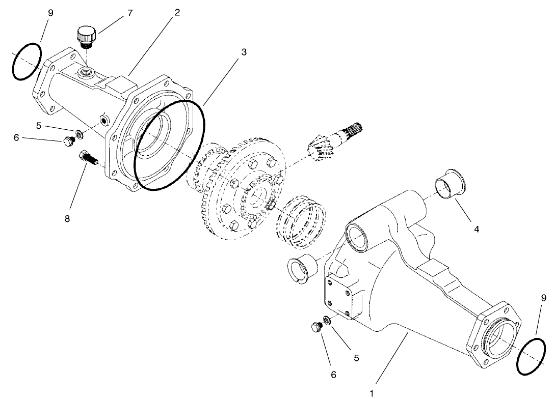 Rear Axle Assembly No. 95-7501 (continued) Axle Support Assembly