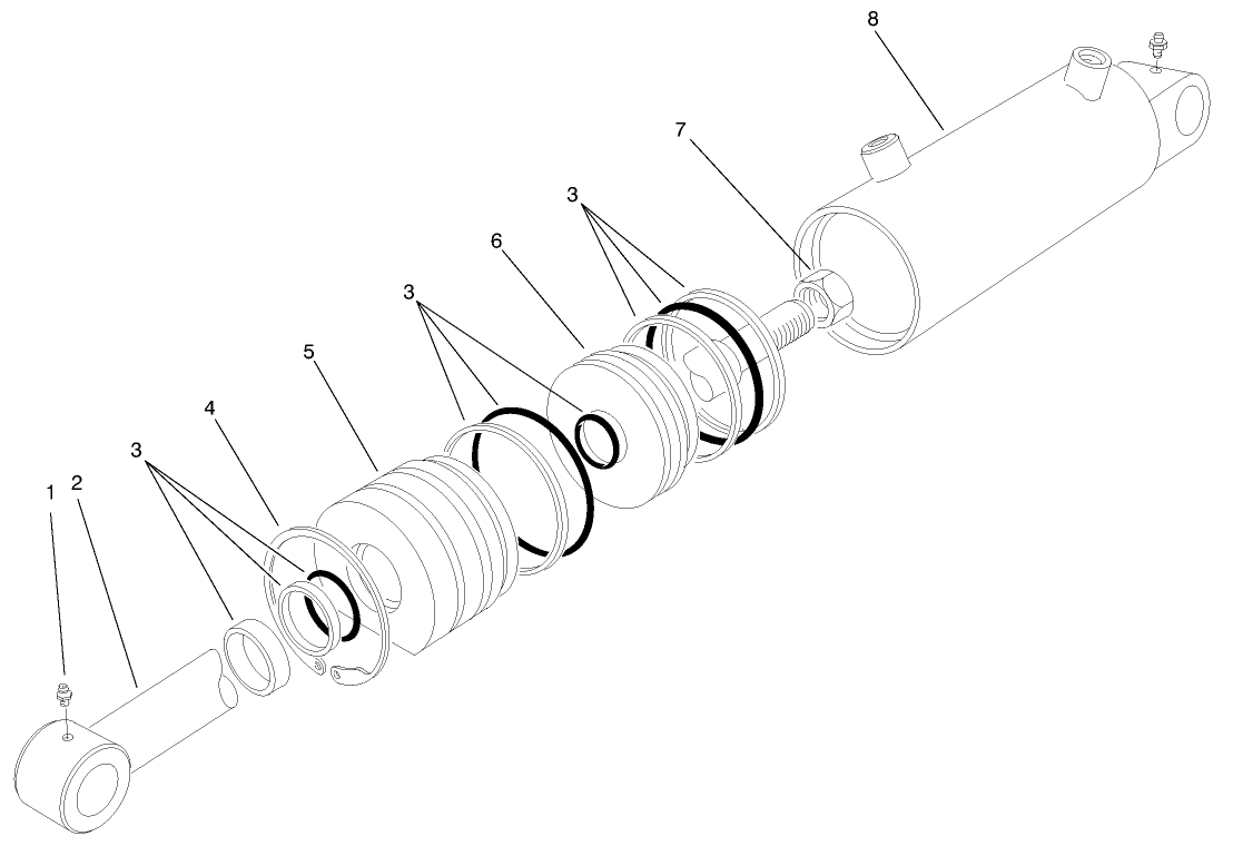 Hydraulic Lift Cylinder Assembly No. 66-1250 (3