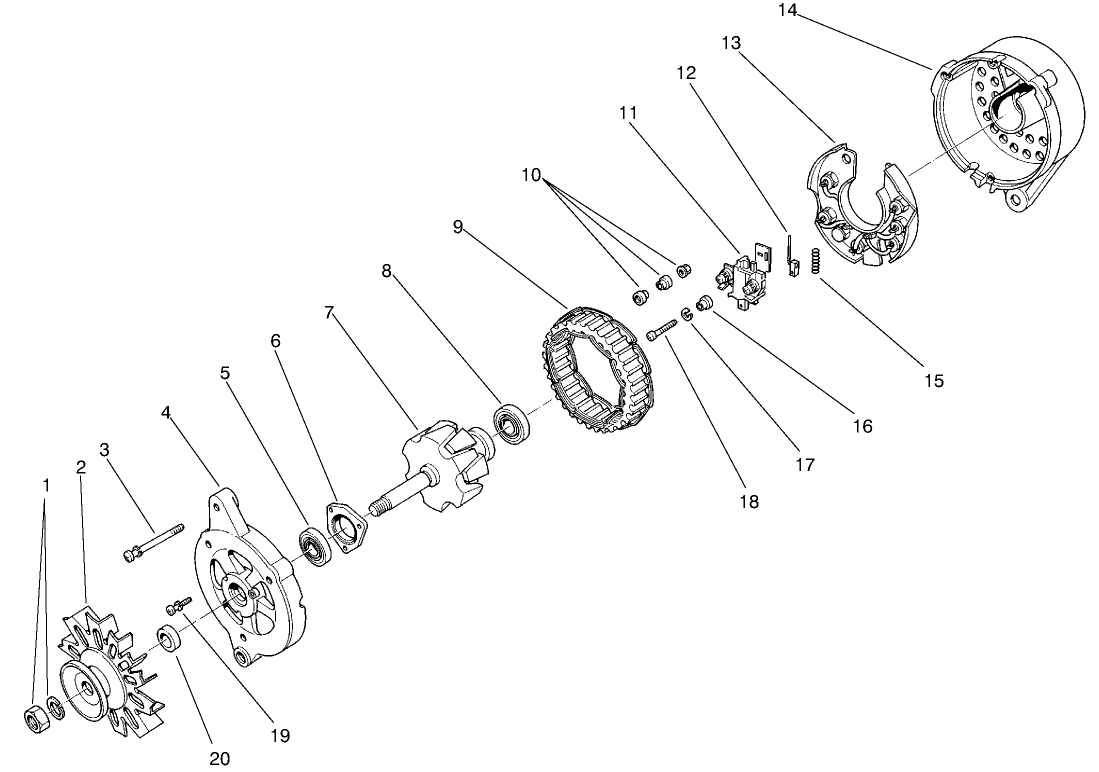 Alternator Assembly No. 43-0390