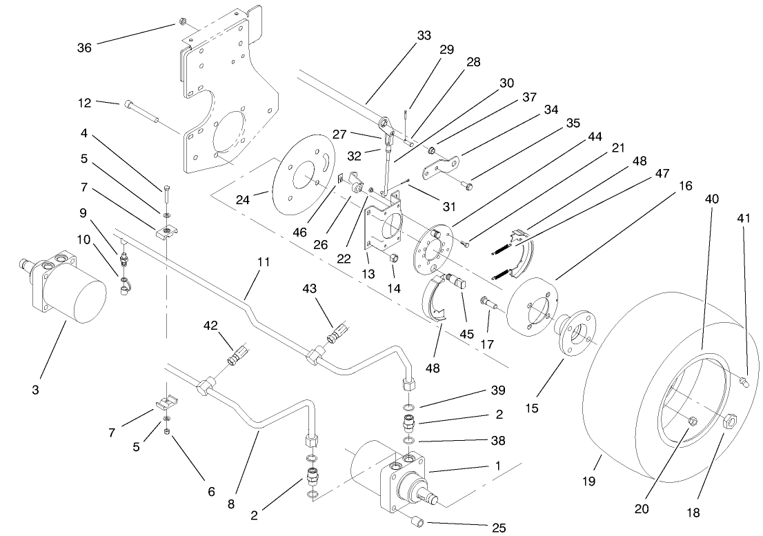 Front Wheel and Brake Assembly
