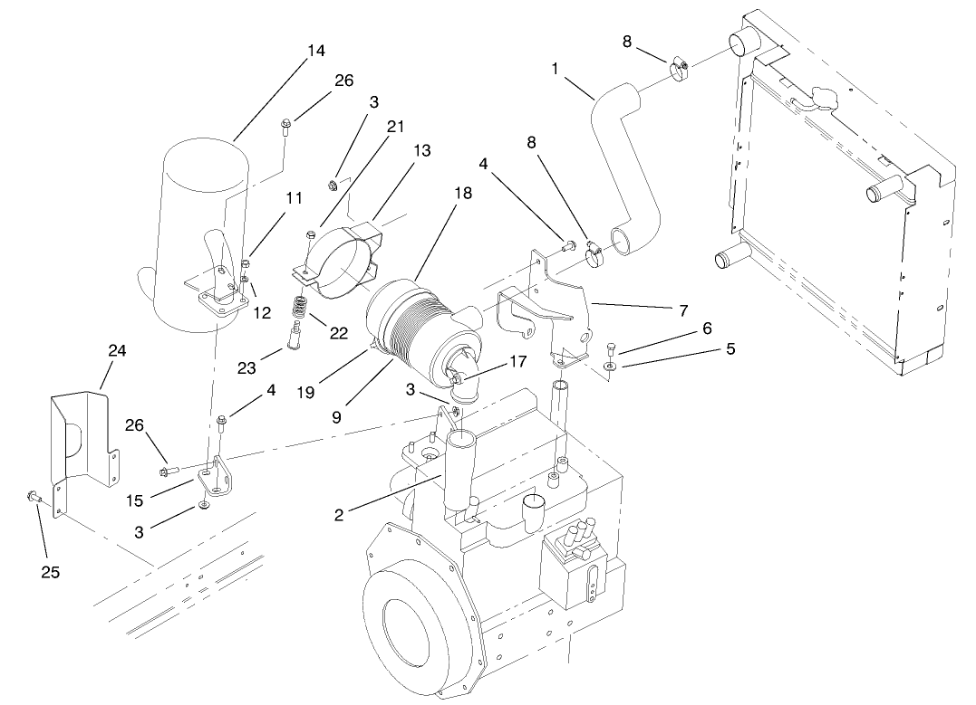 Muffler and Air Cleaner Assembly