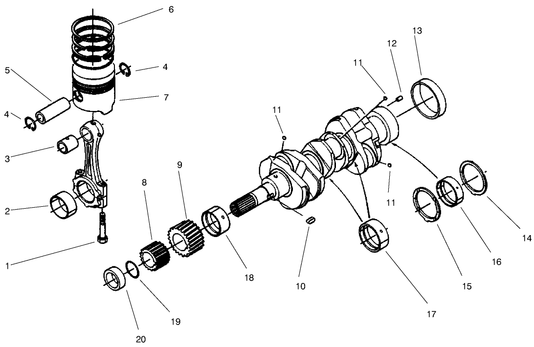 Piston and Crankshaft Assembly