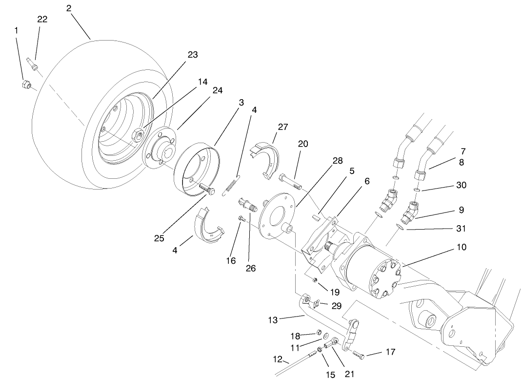 Front Wheel & Brake Assembly