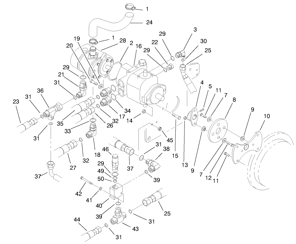 Hydraulic Pump & Hydrostat Assembly