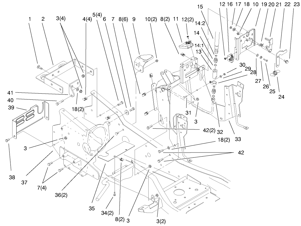 Steering Tower & Fuel Tank Support Assembly
