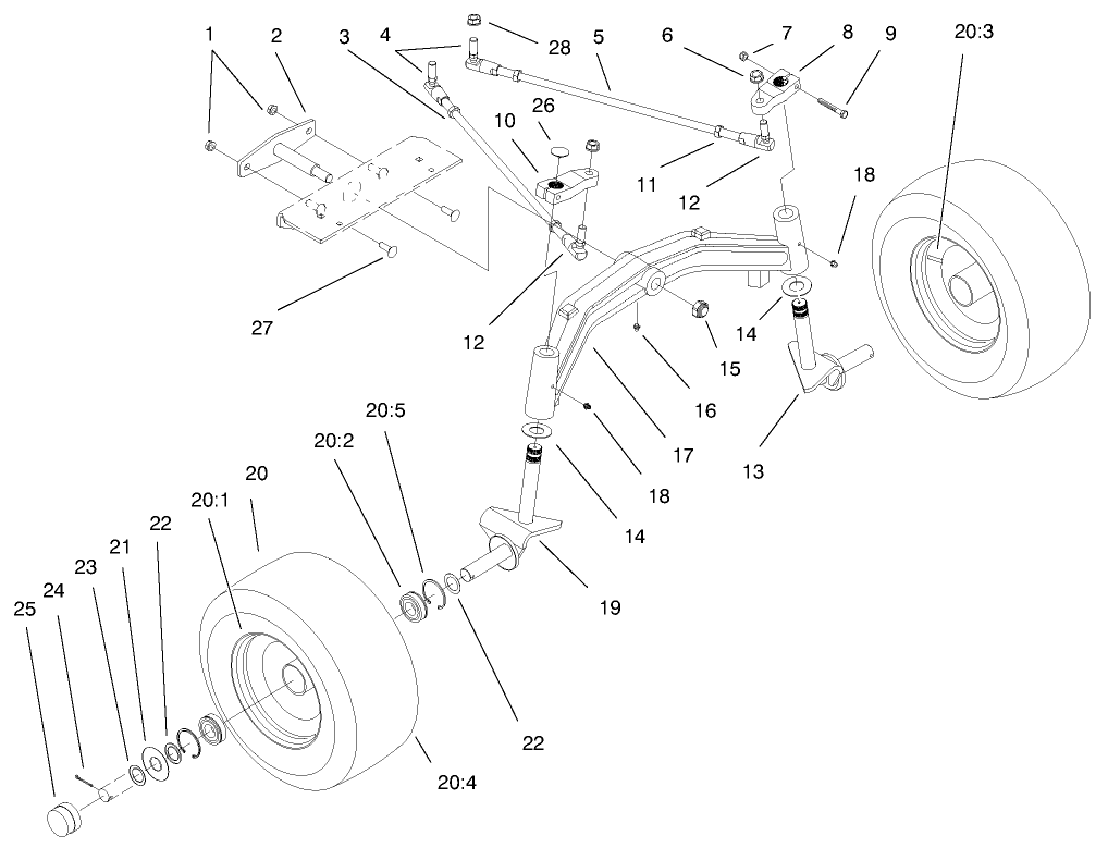 Tie Rods, Spindle, & Front Axle Assembly