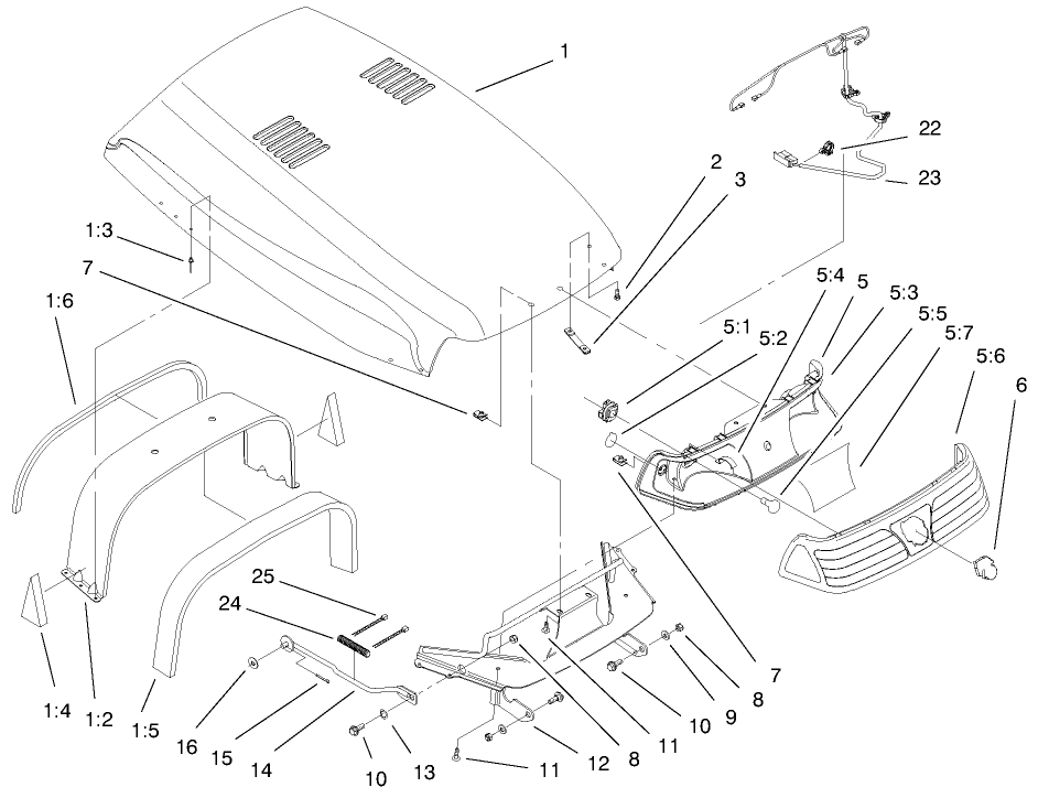 Hood & Headlight Assembly