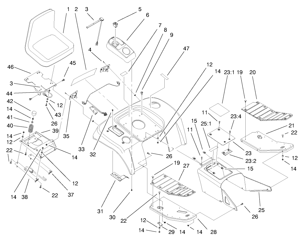 Fender, Footrest, & Seat Assembly