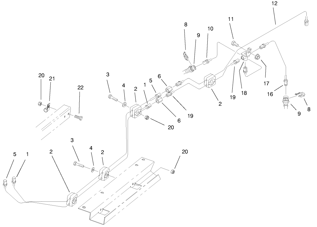 Hydraulic Brake Line Routing Assembly