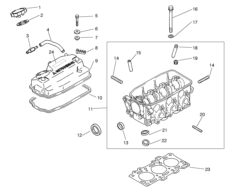 Rocker Cover And Cylinder Head Assembly