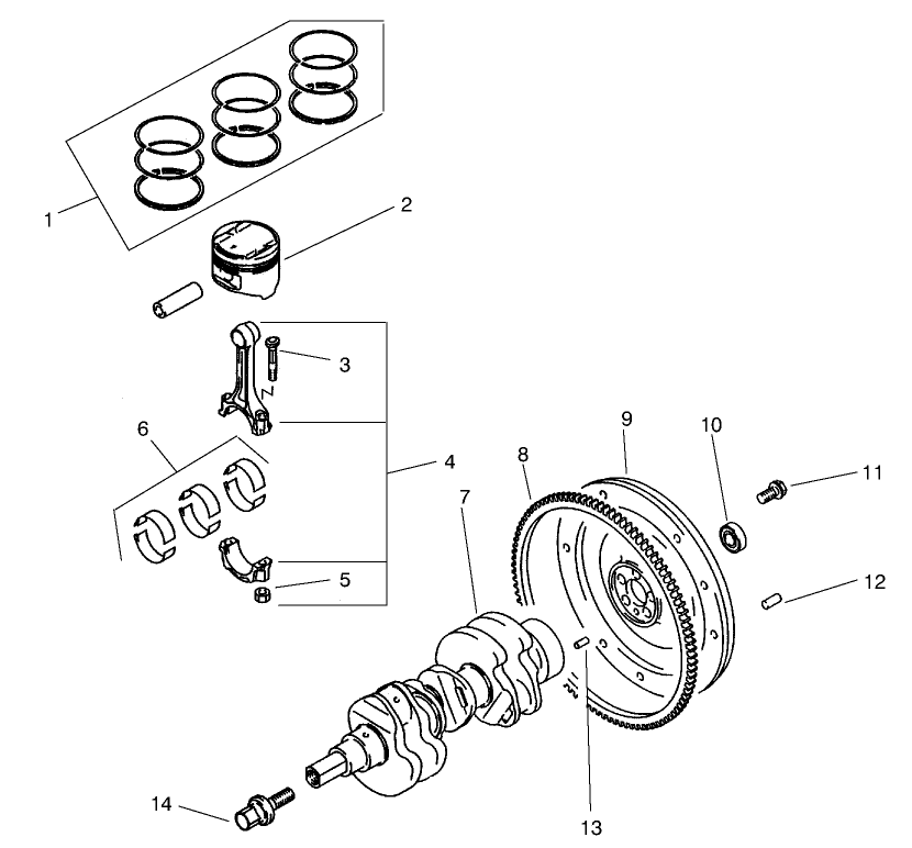 Piston And Crankshaft Assembly