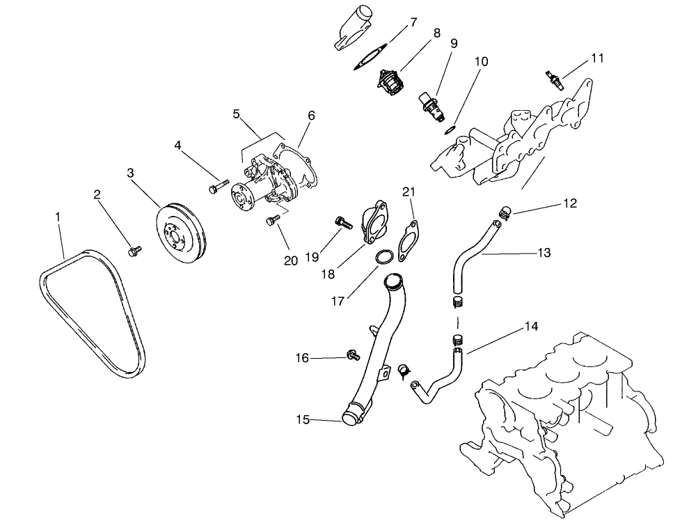 Water Pump And Thermostat Assembly