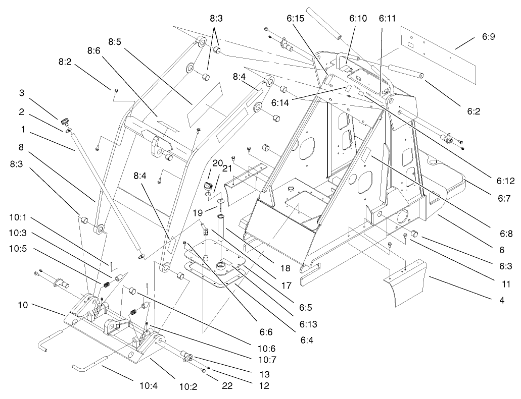 Frame And Loader Arm Assembly