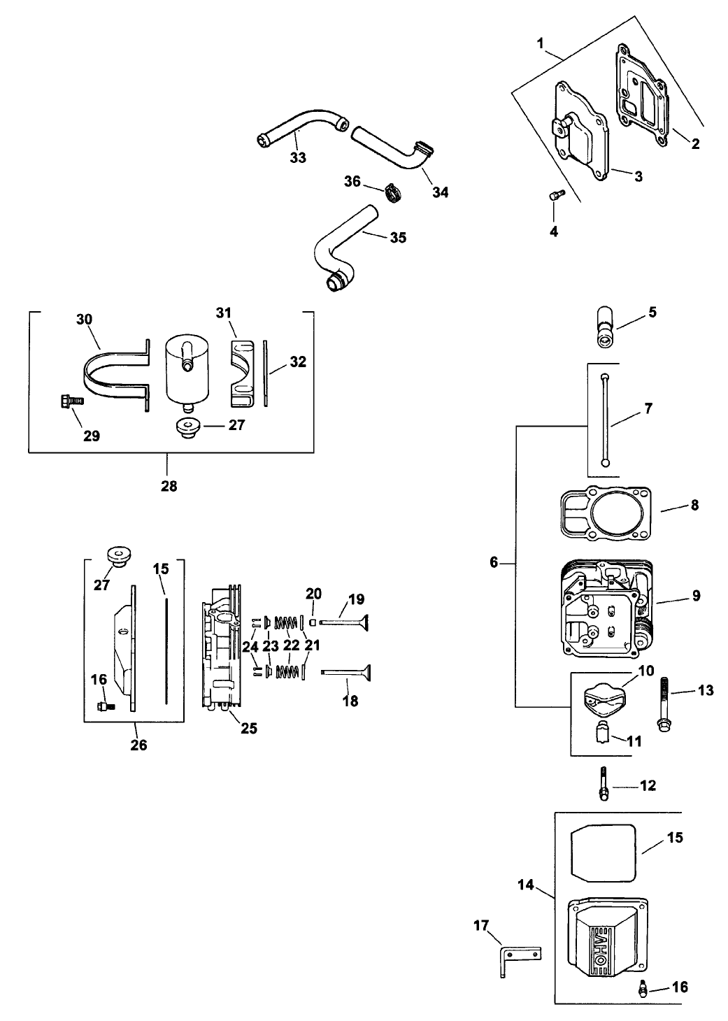 Group 4 Head/valve/breather Assembly