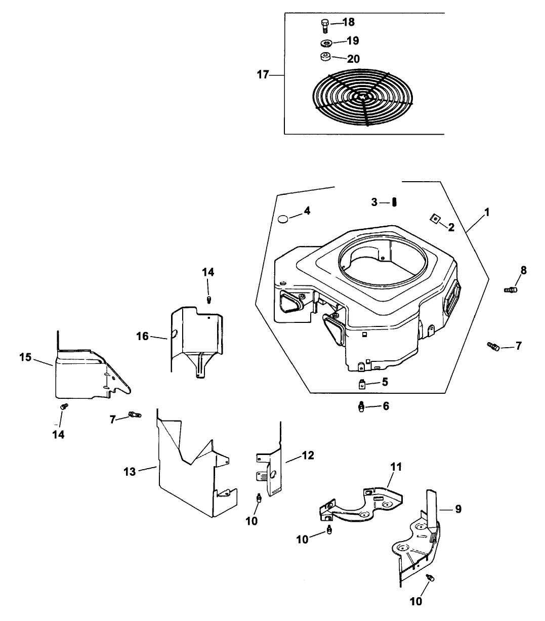 Group 6 Blower Housing & Baffles Assembly