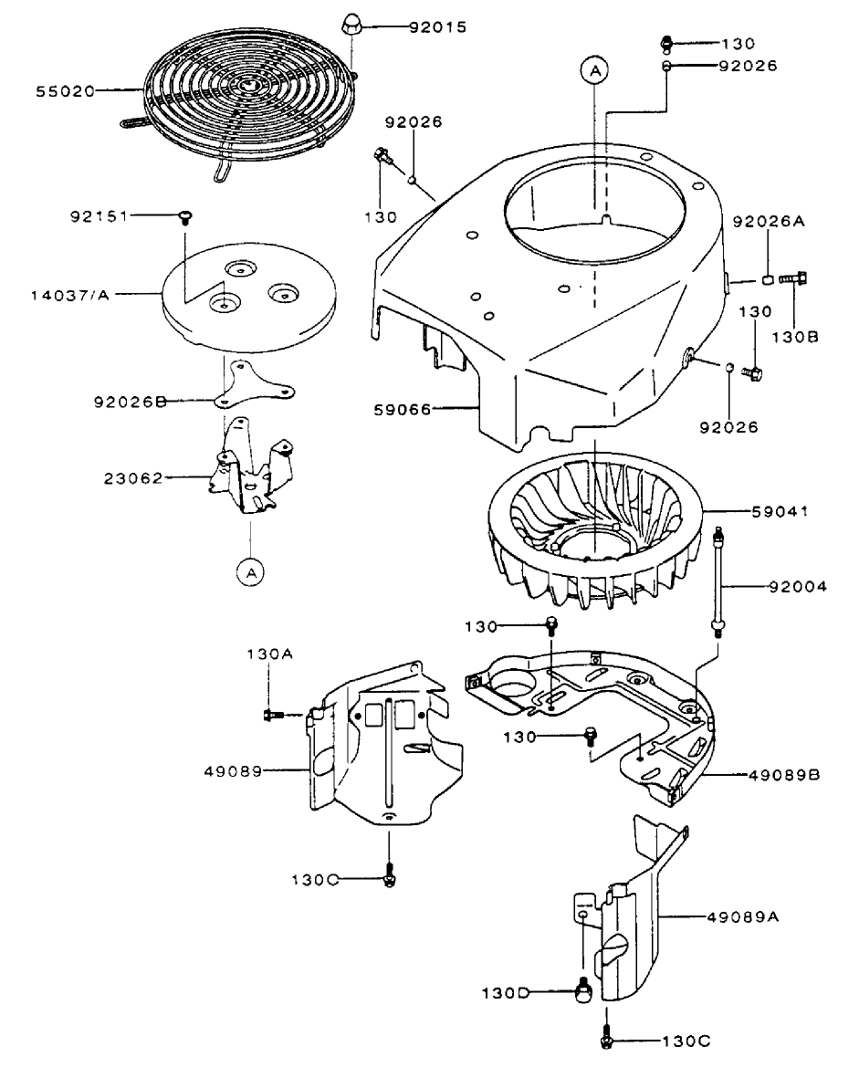Cooling-Equipment Assembly Kawasaki Fh601v-S07