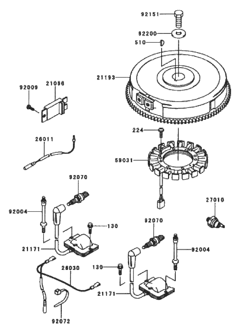Electric-Equipment Assembly Kawasaki Fh601v-S07