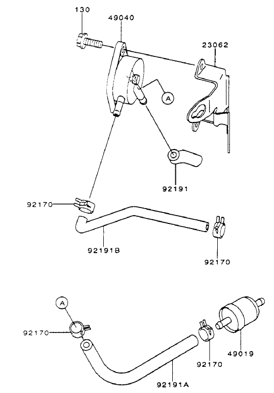 Fuel-Tank/fuel-Valve Assembly Kawasaki Fh601v-S07