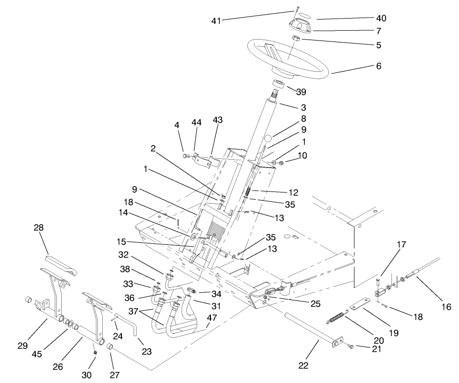 Power Steering & Brake Pedal Assembly