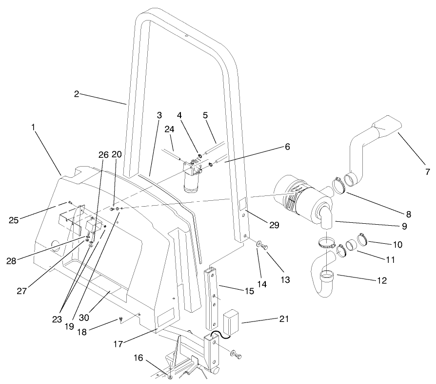 Center Shroud & Air Cleaner Assembly