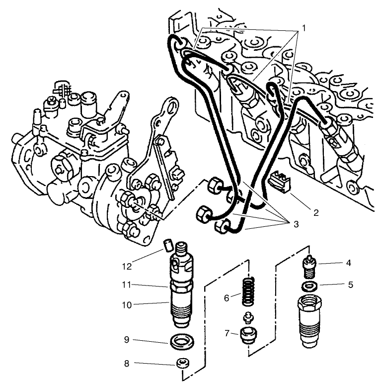 Fuel Injector & Plumbing Assembly